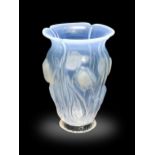 Josef Inwald (1837-1906), a Czechoslovakian Barolac opalescent glass vase, the baluster body