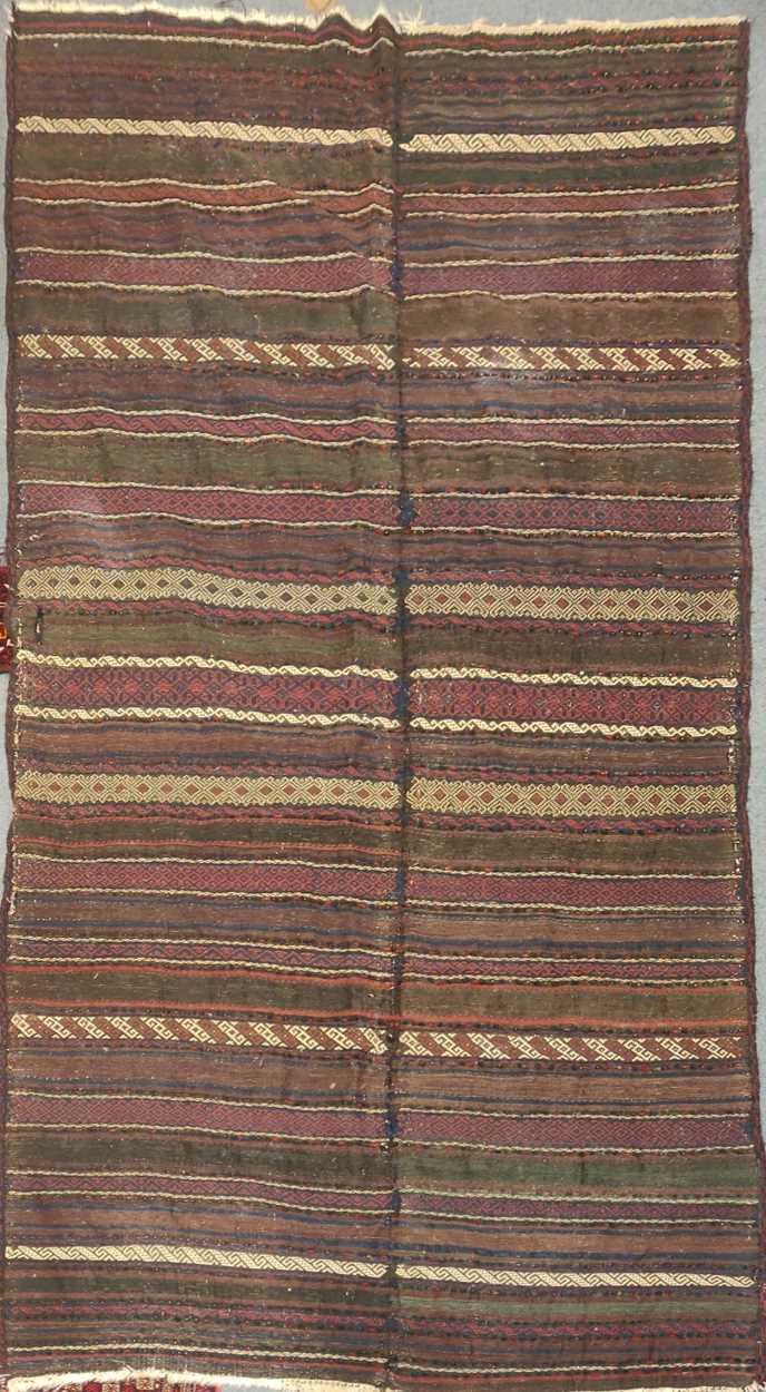 A flat weave Afghan carpet/ blanket, 272 x 157cm