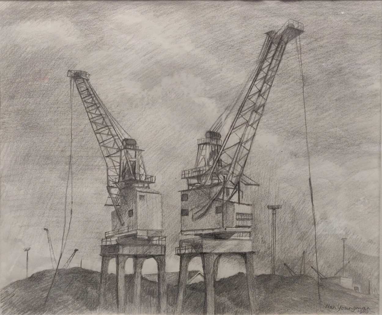 Nan Youngman OBE (British 1906-1995)An industrial scene signed and dated 'Nan Youngman 1980' (