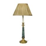 An 'Empire' style bronze table lamp,