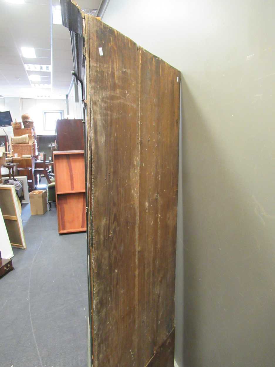 A large green painted corner cabinet, 18th century, - Image 6 of 19