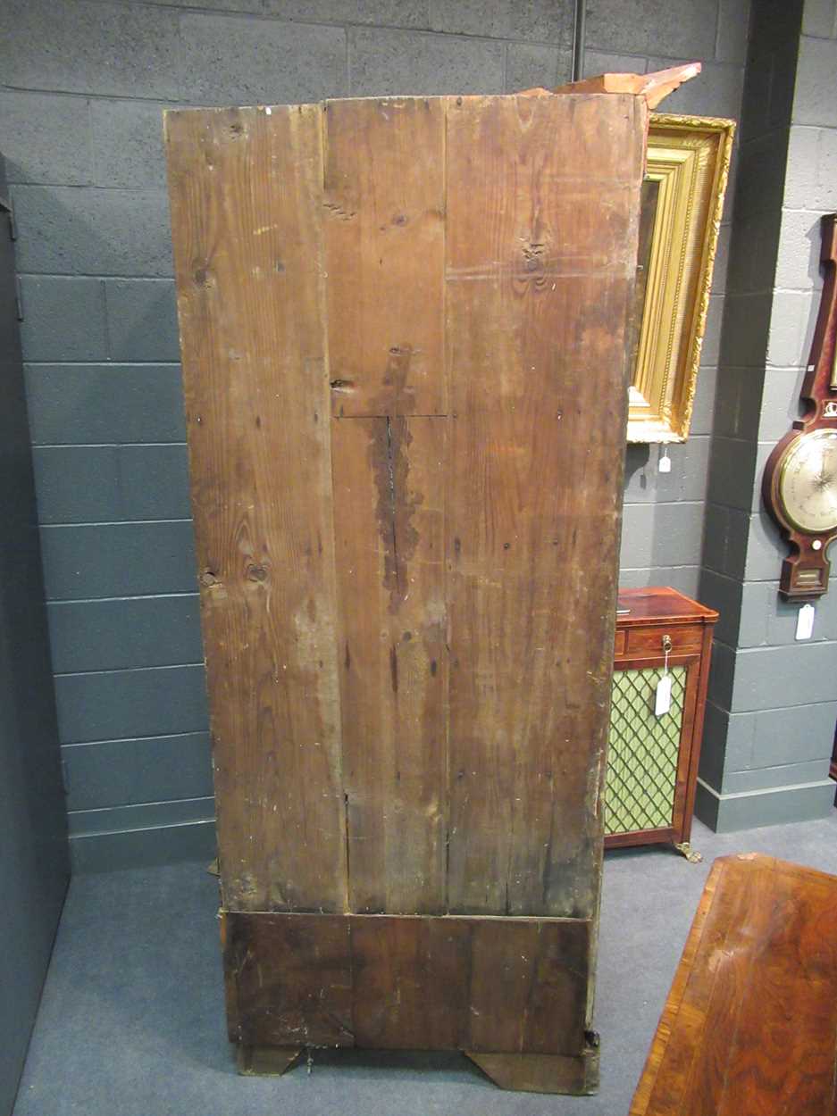 A large green painted corner cabinet, 18th century, - Image 12 of 19