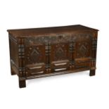 A joined oak coffer with drawer, late 17th century,