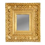 A rectangular giltwood wall mirror, circa 1800,