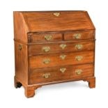 A George III mahogany bureau,