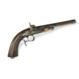 Novelle Fils, Limoges, a French rifled percussion target pistol, 19th century,