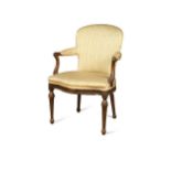 A George III mahogany elbow chair,