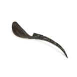 A Tlingit horn ladle, North West Coast of America, 19th century,