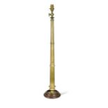 A brass table lamp,