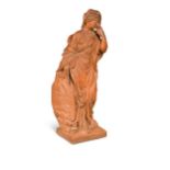 An Italian terracotta figure, probably 17th century,