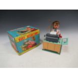 Linemar battery operated tinplate typing toy 'Busy Secretary', with box, circa 1960s; box