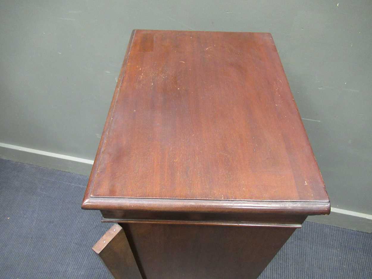 A 19th century mahogany wellington chest comprising of six drawers on a plinth base 107 x 53 x 38cm - Image 7 of 9