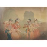 Ananda Samarakone (Sri Lanakan, 1911-1962)'Sigiriya Apsaras'gouache on board27 x 38cmtogether with