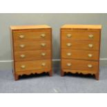 A pair of Georgian style mahogany chest of four drawers, 79 x 59 x 39cm (2)