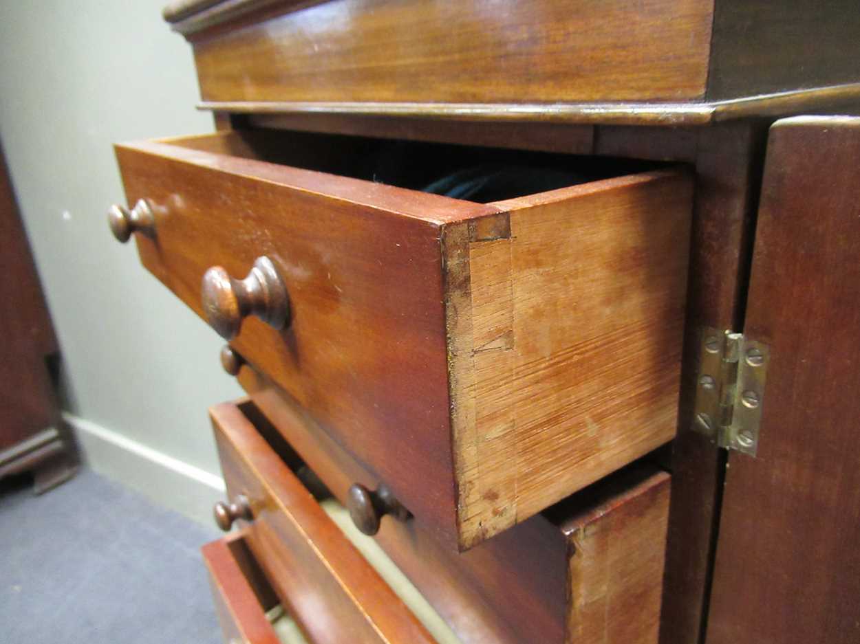 A 19th century mahogany wellington chest comprising of six drawers on a plinth base 107 x 53 x 38cm - Image 2 of 9