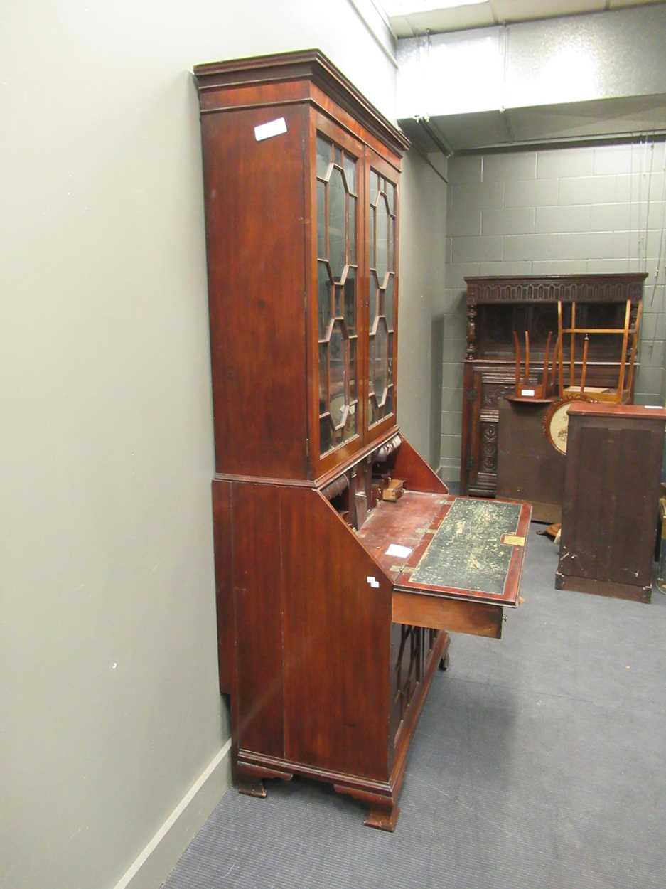 An early 19th century mahogany bureau bookcase, 232 x 113 x 62cm - Image 5 of 5