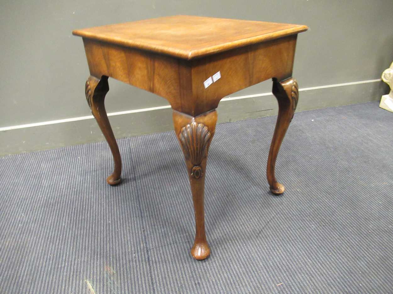 A walnut single drawer lowboy table, 61.5 x 56 x 46cm20th century, probably walnut revival circa - Image 3 of 15