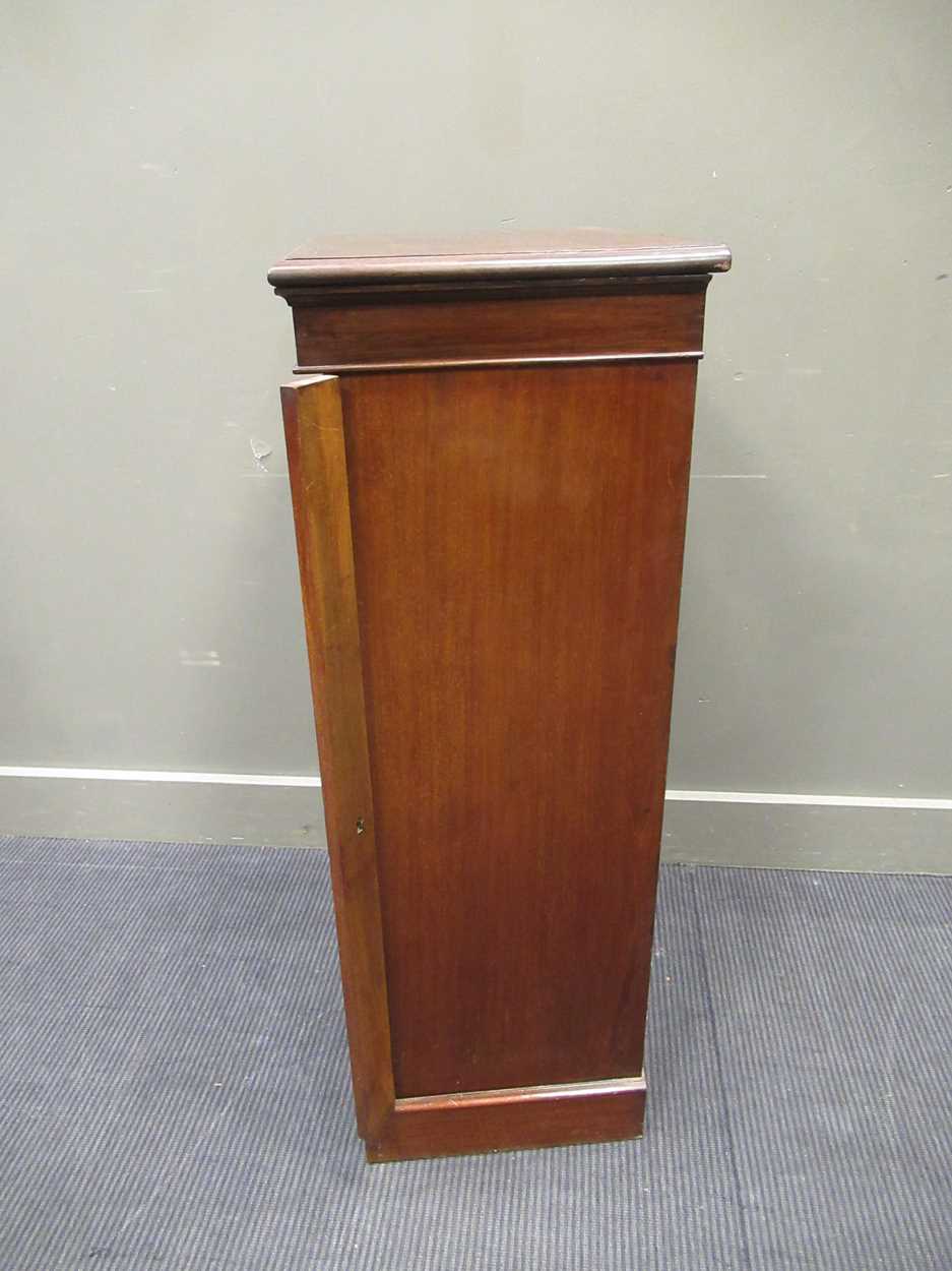 A 19th century mahogany wellington chest comprising of six drawers on a plinth base 107 x 53 x 38cm - Image 5 of 9