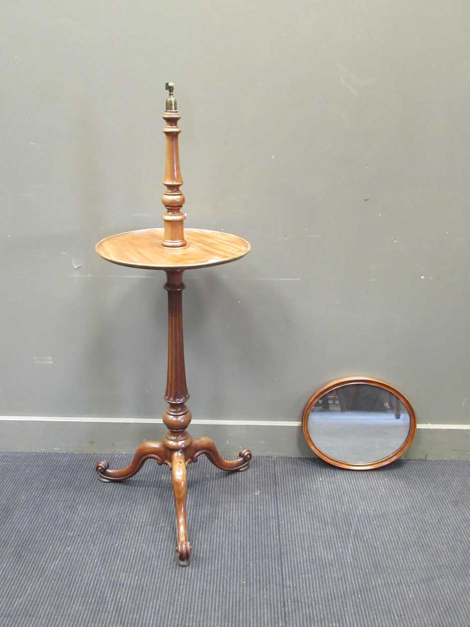 A William & Mary style walnut low boy with single drawer on turned legs and flat X-shape - Image 2 of 8