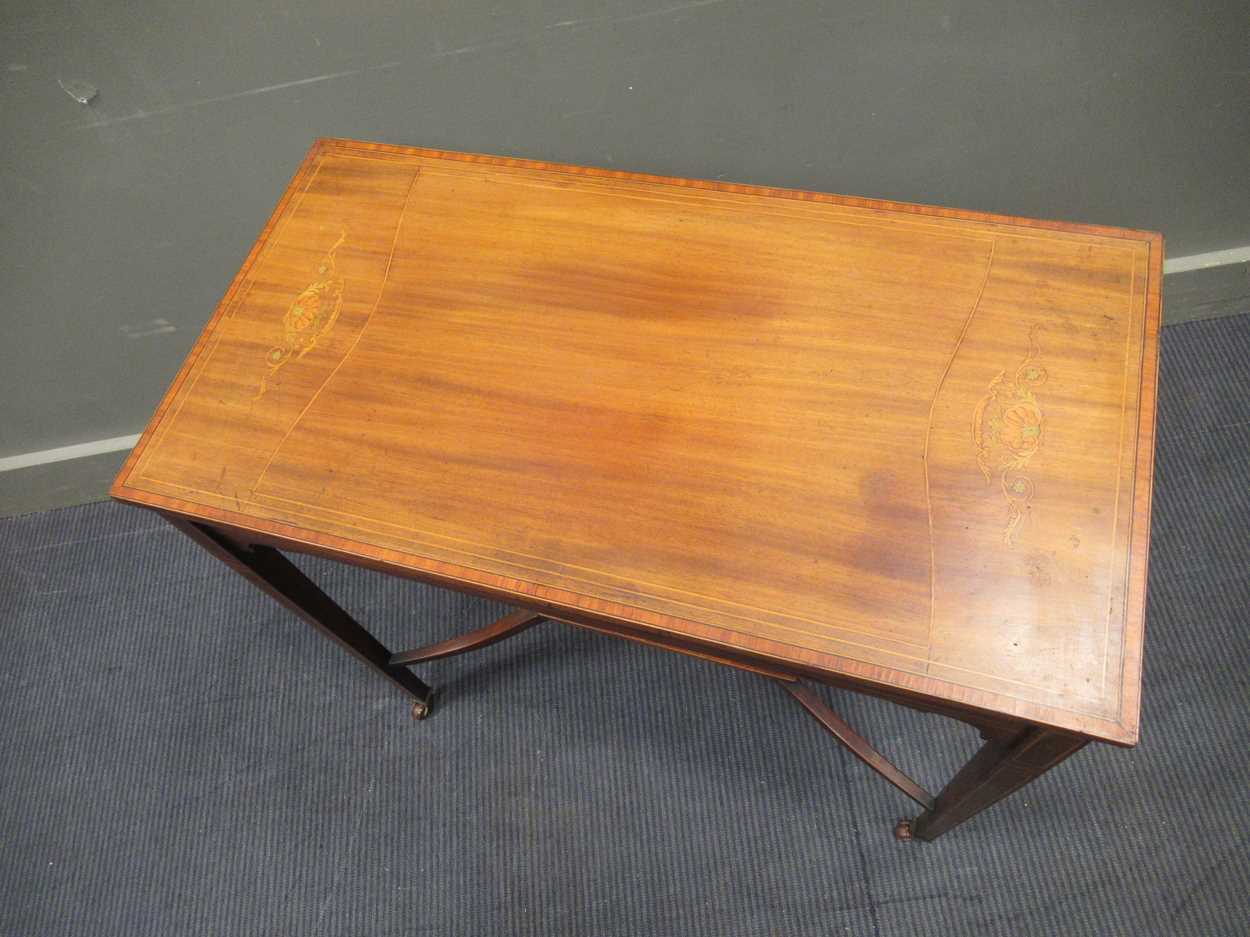 An Edwardian inlaid mahogany centre table, 72 x 42 x 79cm - Image 5 of 5