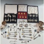 A collection of silverware including flatware, some cased, milk jugs etc 31.3ozt gross