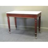 A Victorian marble top washstand, 76 x 107 x 52cm