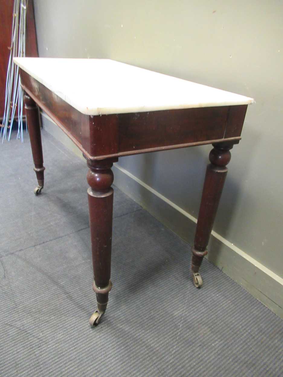 A Victorian marble top washstand, 76 x 107 x 52cm - Image 3 of 4