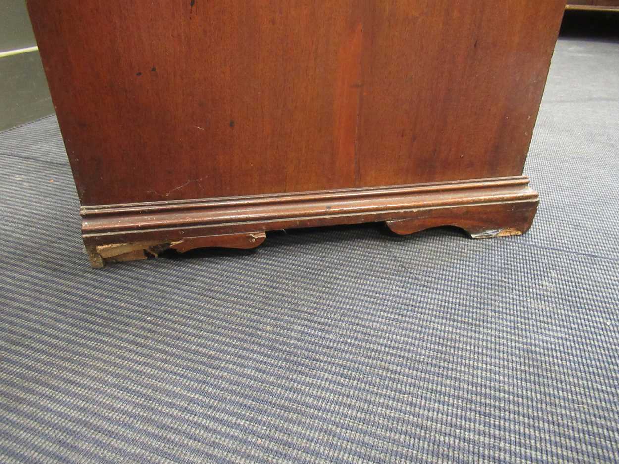 A George III mahogany bureau - (legs have been reduced), 102 x 92 x 54cmProperty from Blomvyle Hall - Image 4 of 8