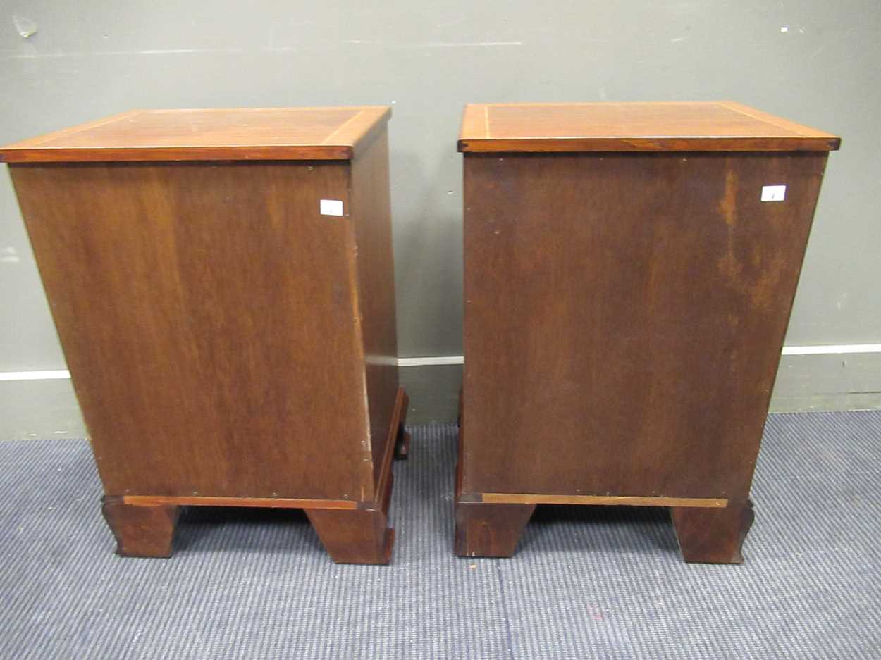 A pair of mahogany four drawer bedside chests, 83.5 x 42 x 33cm (2) - Image 2 of 3