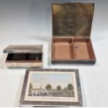 3 silver table cigarette boxes (3)