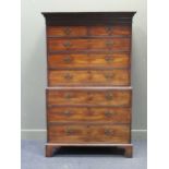 A George III mahogany chest-on-chest,