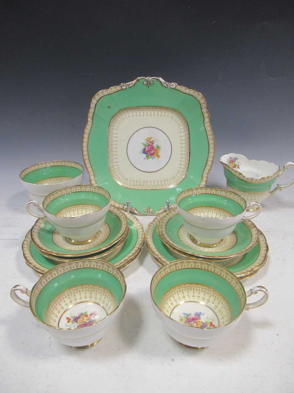 A Paragon fifteen piece Art Deco tea set - Image 3 of 4