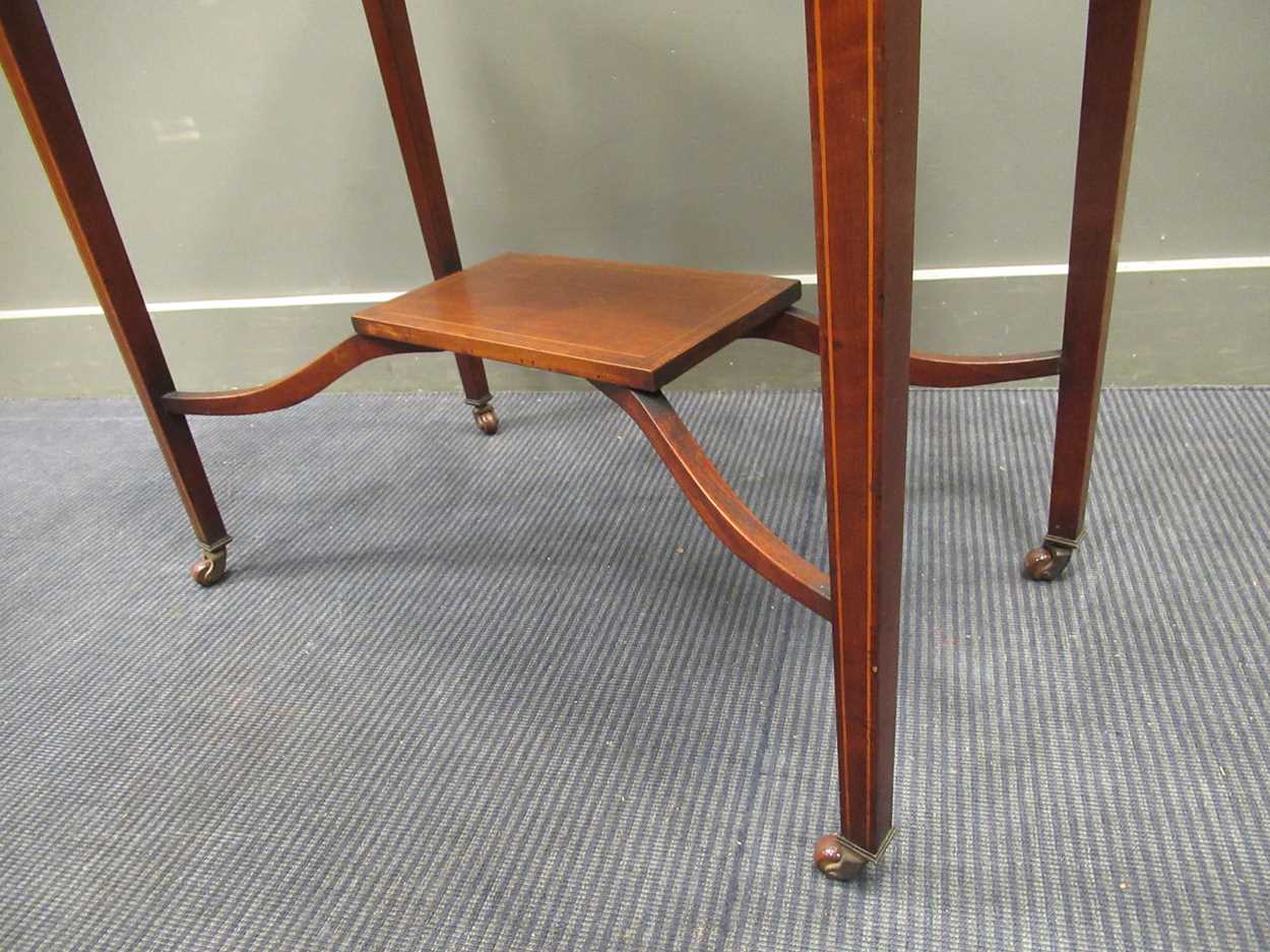 An Edwardian inlaid mahogany centre table, 72 x 42 x 79cm - Image 2 of 5