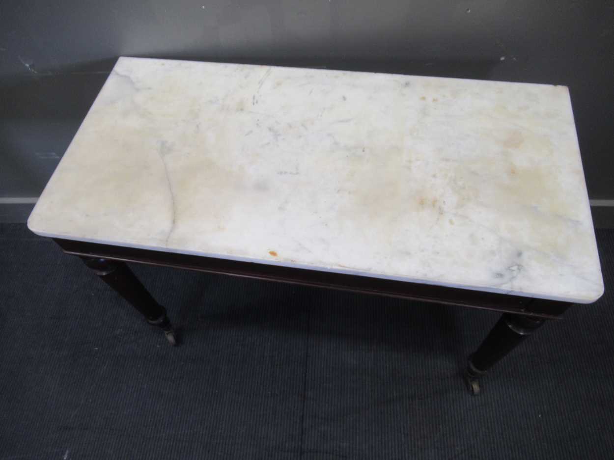 A Victorian marble top washstand, 76 x 107 x 52cm - Image 4 of 4