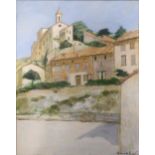 Richard Beer (1928-2017)Italian hilltop townsigned 'Richard Beer' (lower right)oil on canvas49.5 x