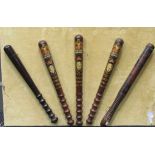 Three early 20th century 'Special Police Constable Sevenoaks' truncheons, first World War period; an