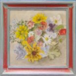 British School, 20th centurySummer flowersIndistinctly signedwatercolour, in a painted wood frame;