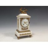 A Neo-classical style gilt mounted mantel clock, 30cm high