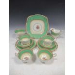 A Paragon fifteen piece Art Deco tea set