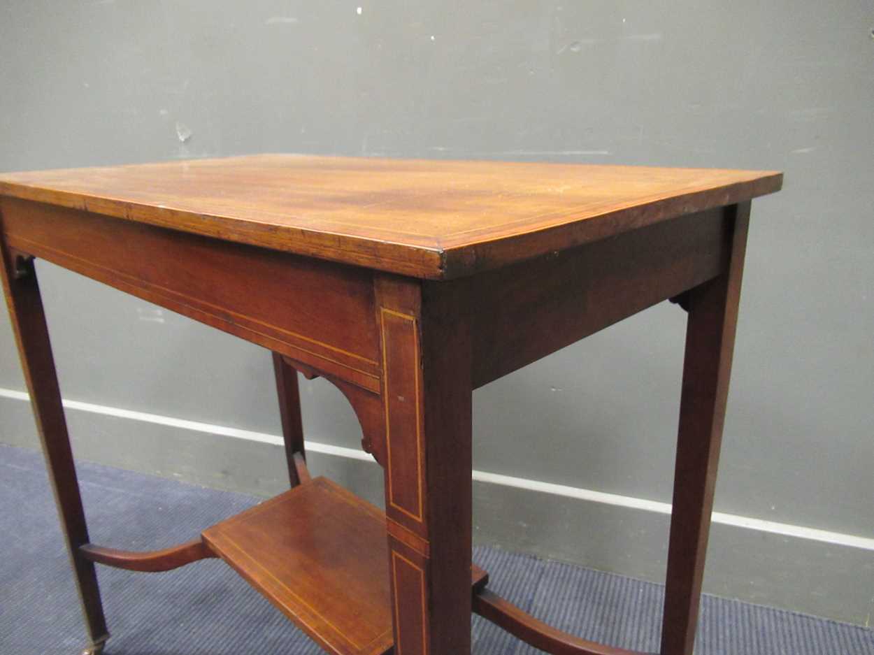 An Edwardian inlaid mahogany centre table, 72 x 42 x 79cm - Image 3 of 5