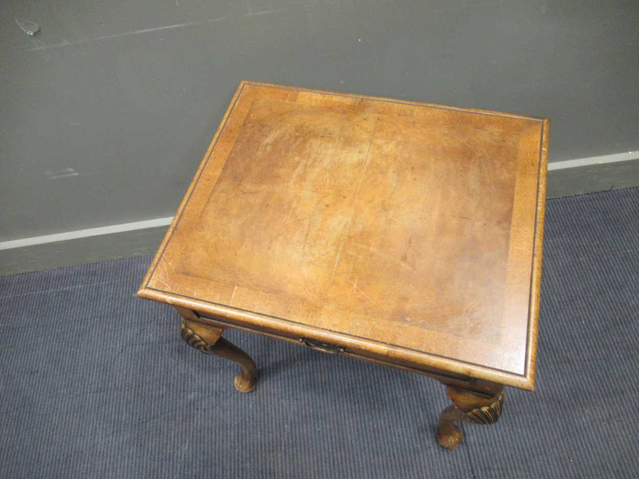 A walnut single drawer lowboy table, 61.5 x 56 x 46cm20th century, probably walnut revival circa - Image 6 of 15