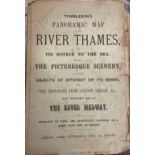 Post Office Directory Map of London, 1851, linen backed, folding, 73 x 94cm; Tombleson's Panoramic