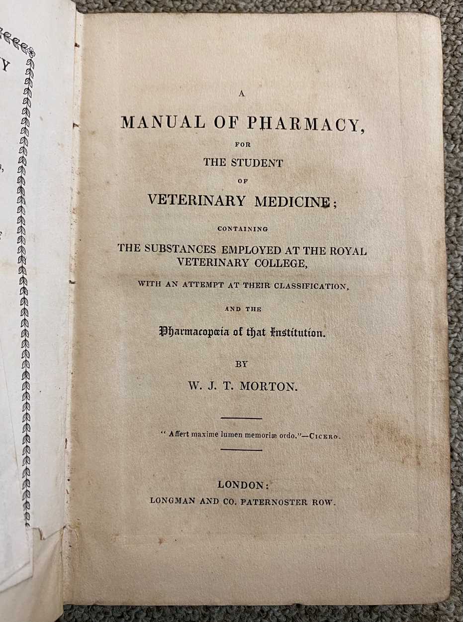 Equine. PERCIVALL (W) The Anatomy of the Horse, no date, 8vo, cloth; MORTON (W) A Manual of - Bild 9 aus 11