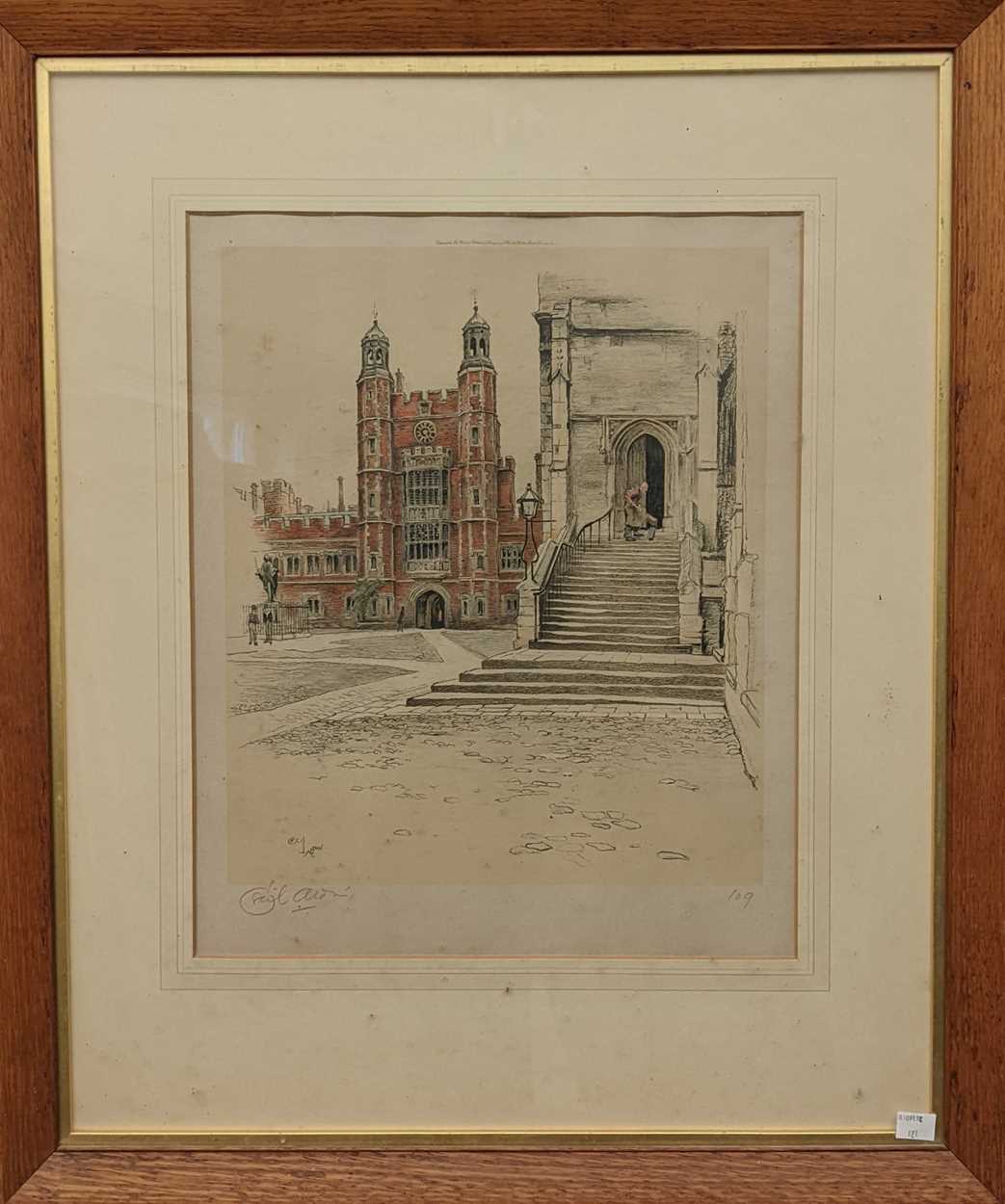 Cecil Aldin (British, 1870-1935)Eton Chapel Signed photo-lithograph, 44 x 36cm; together with an