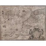 Abraham Ortelius.Fessae et Marocchi Regna Africae celeberr describebat, inset map of West-Africa