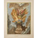 James Gillray, Napoléon Bonaparte - 'Apotheosis of the Corsican-Phoenix'hand-coloured satirical