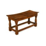 Robert 'Mouseman' Thompson, an oak long stool,