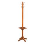 An early 20th century oak coat stand,