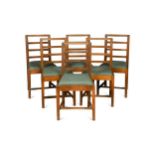 Frank Whitton for Gordon Russell, a set of six oak dining chairs, 1936,