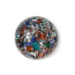 A large Baccarat scrambled millefiori glass paperweight,